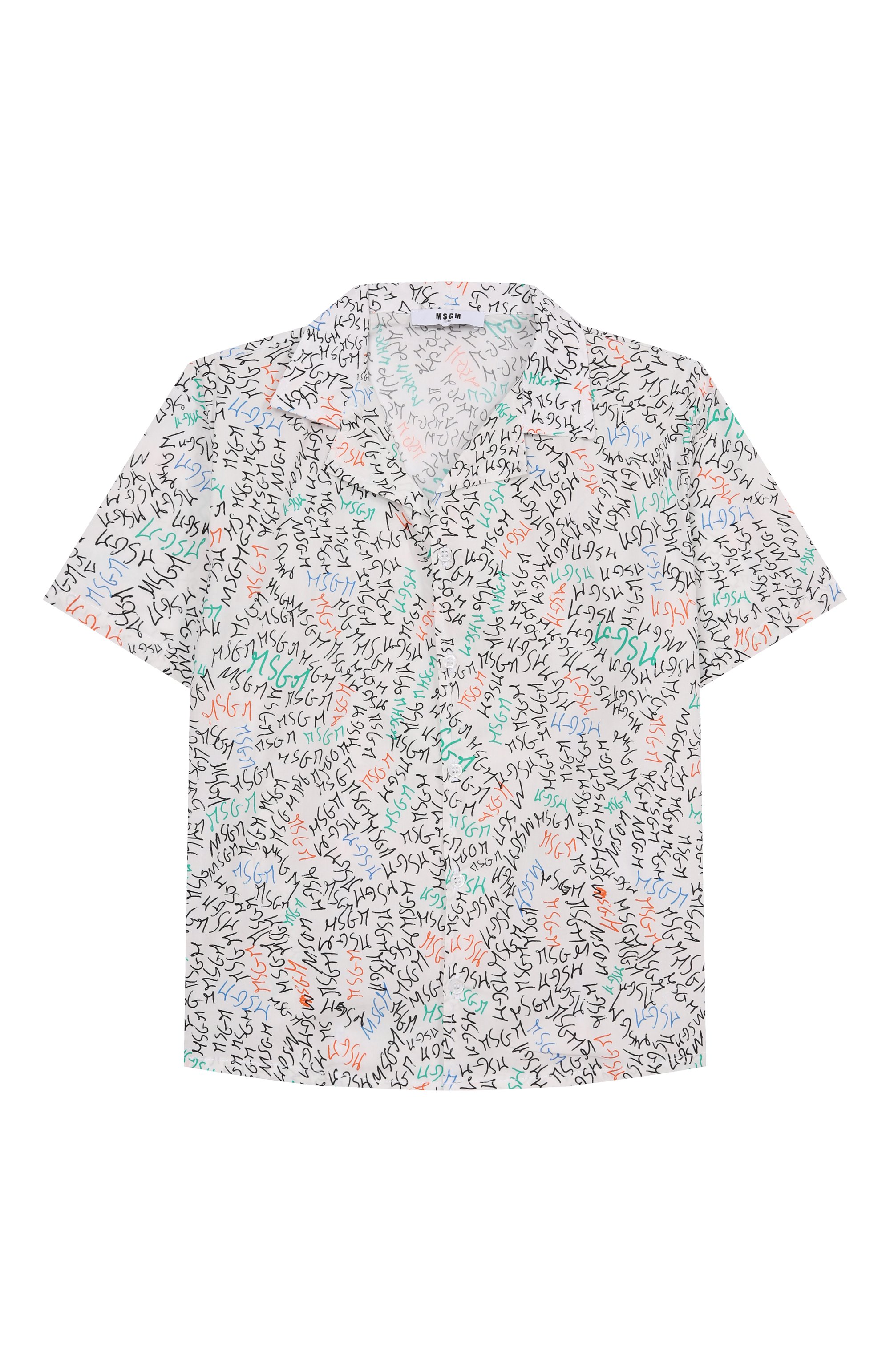 Хлопковая рубашка MSGM KIDS, арт. S6MSJBSI236, фото 1