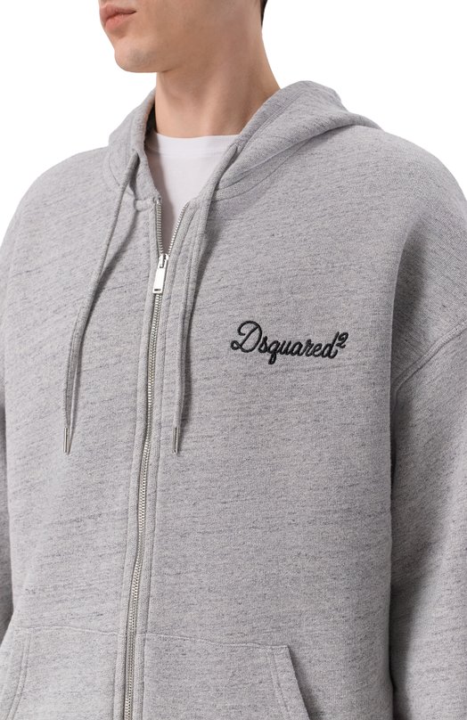 Хлопковая толстовка Dsquared2 S74HG0184/D25026 Серый  S74HG0184/D25026 Фото 5