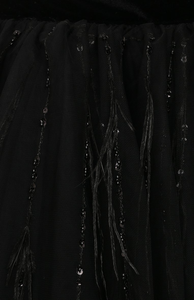 Детская юбка DESIGNERS CAT черного цвета, арт. 100000K01001271/KIKN0S SKIRT/10A-12A | Фото 3 (Нос: Не проставлено; Материал подклада: Хлопок; Материал внешний: Синтетический материал; Случай: Вечерний; Ростовка одежда: 12 лет | 152 см, 10 - 11 лет | 140 - 146см)