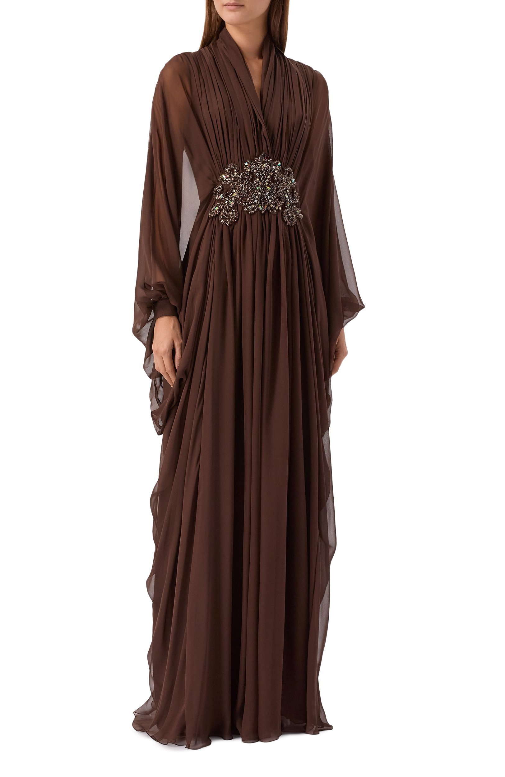 Платье с отделкой стразами ZUHAIR MURAD, арт. PDR26048/CHSI028, фото 2