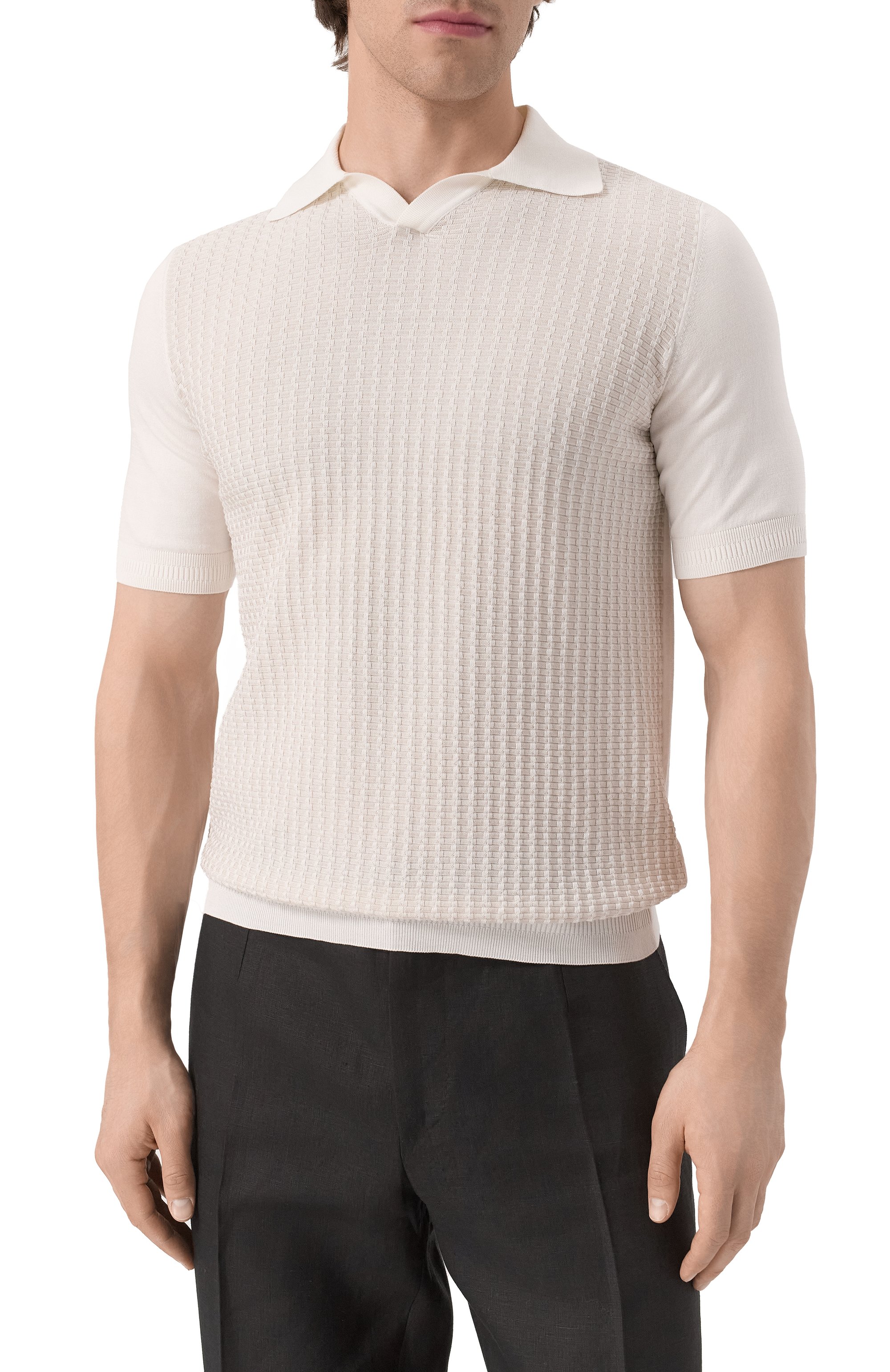 Поло из шелка и хлопка ZILLI, арт. KLP002M0145VZWE00, фото 3