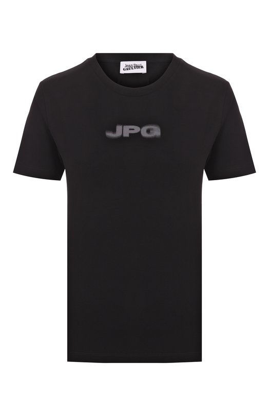 Хлопковая футболка Jean Paul Gaultier 25/03-W-T0300/J002 Чёрный 25/03-W-T0300/J002