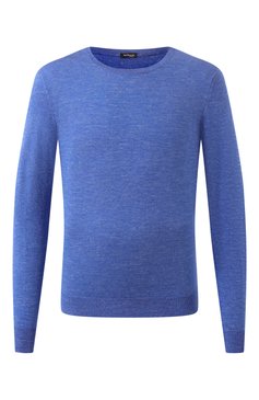 Мужской джемпер из шелка и кашемира KITON синего цвета, арт. UMK1277K101 | Фото 1 (Рукава: Длинные; Материал внешний: Шелк, Кашемир, Шерсть; Длина (для топов): Стандартные; Мужское Кросс-КТ: Джемперы; Стили: Кэжуэл; Вырез: Круглый; Принт: Без принта; Автоматизация состава: Проставлено; Автоматизация ТО: Проставлено)