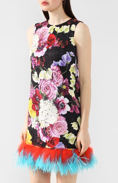 Платье из смеси хлопка и вискозы DOLCE & GABBANA, арт. F69B9Z/HSMW5, фото 3