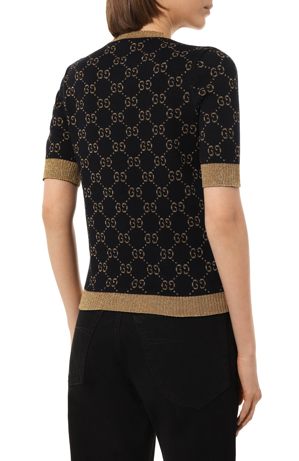 Хлопковый пуловер GUCCI, арт. 526759 X9W83, фото 4