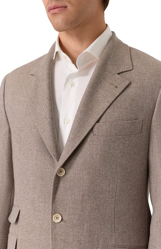 Шерстяной костюм Brunello Cucinelli MV414LDWH Бежевый  MV414LDWH Фото 6