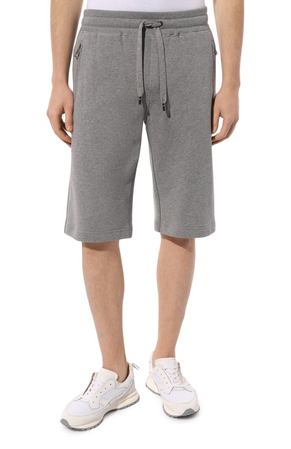 Хлопковые шорты DOLCE & GABBANA серого цвета по цене 51250 руб., арт. GVB7HT/G7F2G, фото 3 Хлопковые шорты DOLCE & GABBANA, арт. GVB7HT/G7F2G, фото 3