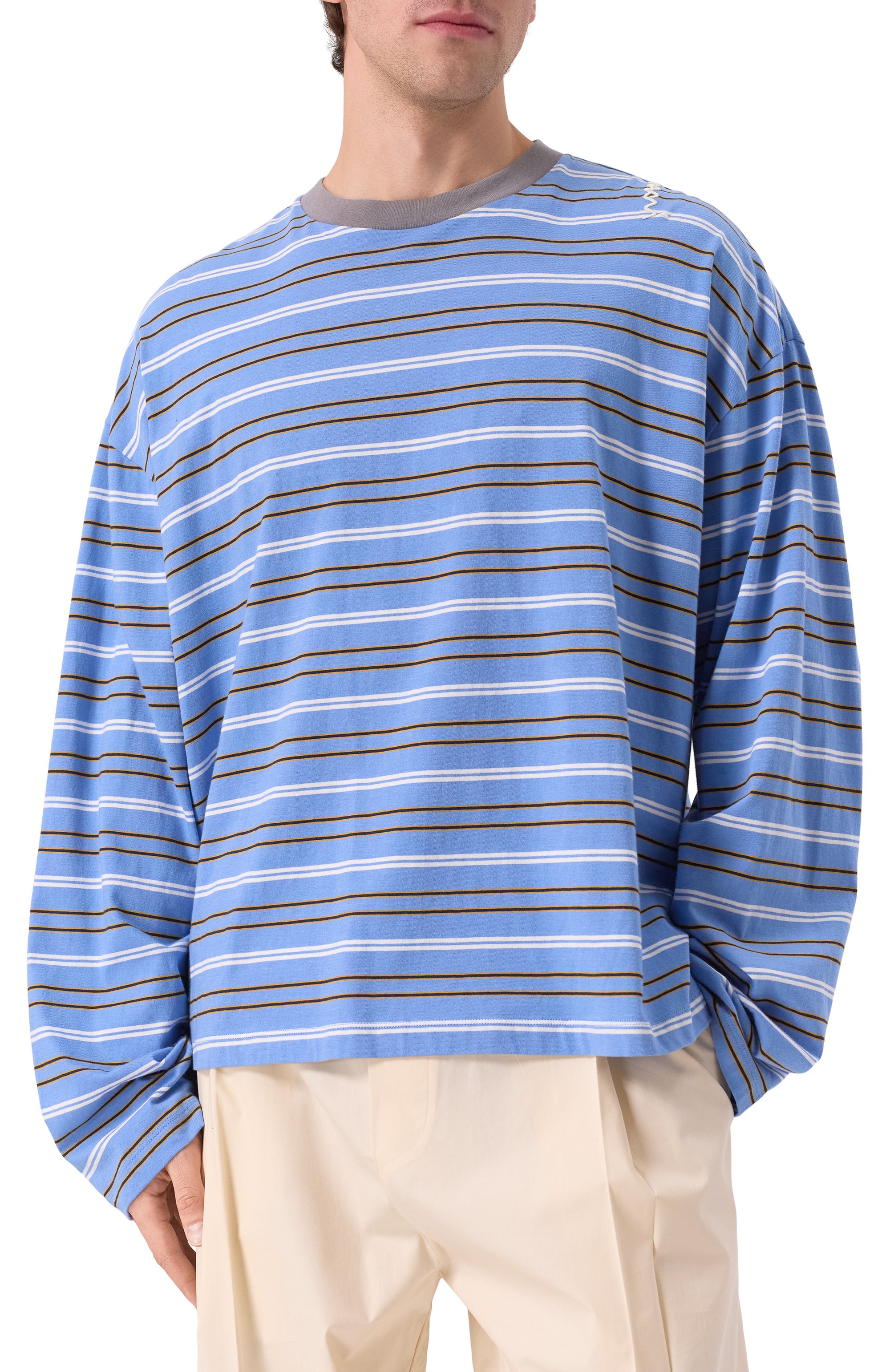 Хлопковый лонгслив MARNI, арт. HUMU0325S0/UTC452, фото 3