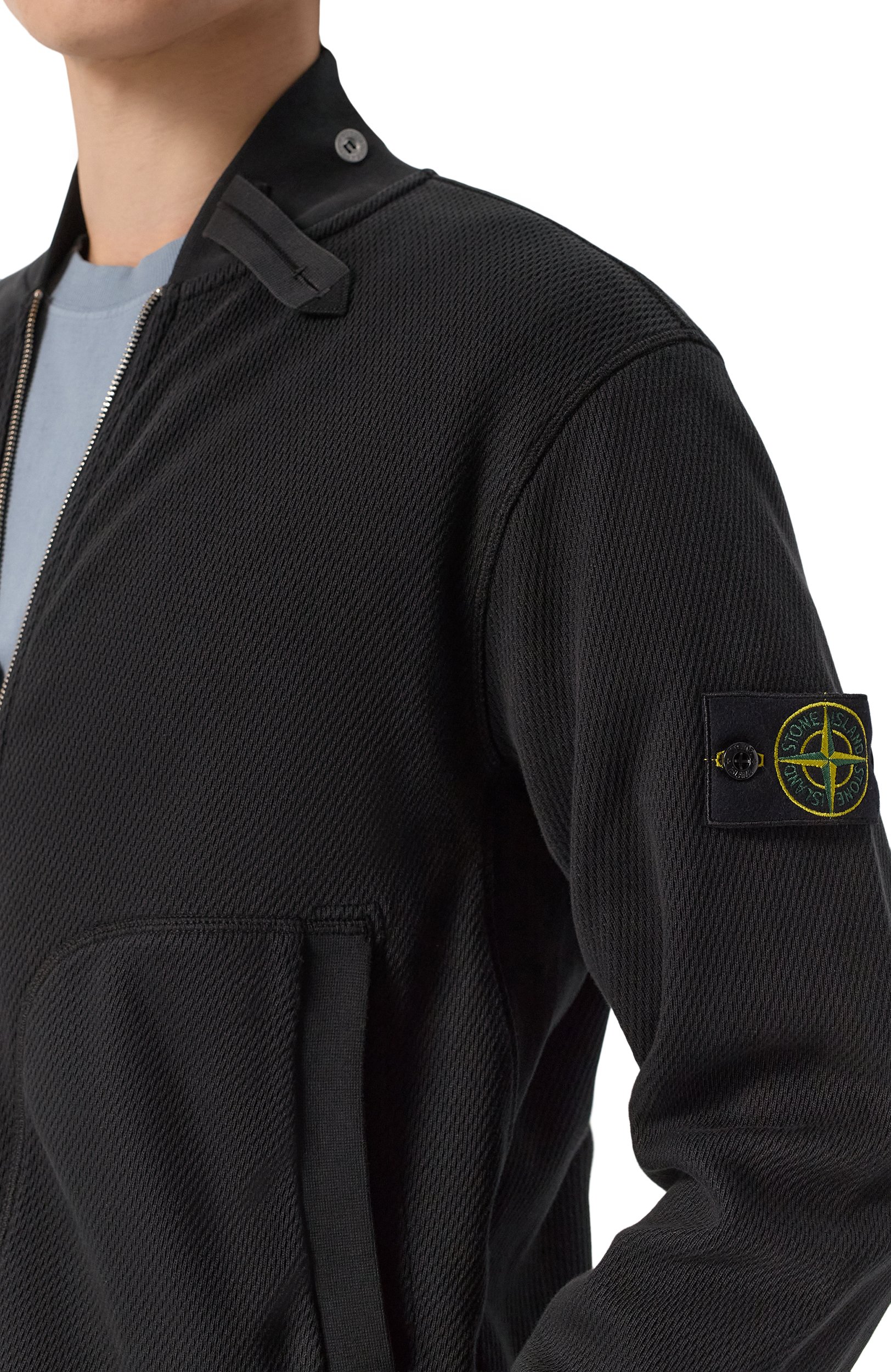 Хлопковая толстовка STONE ISLAND черного цвета по цене 72850 руб., арт. L1S156100014/S0297, фото 5 Хлопковая толстовка STONE ISLAND, арт. L1S156100014/S0297, фото 5