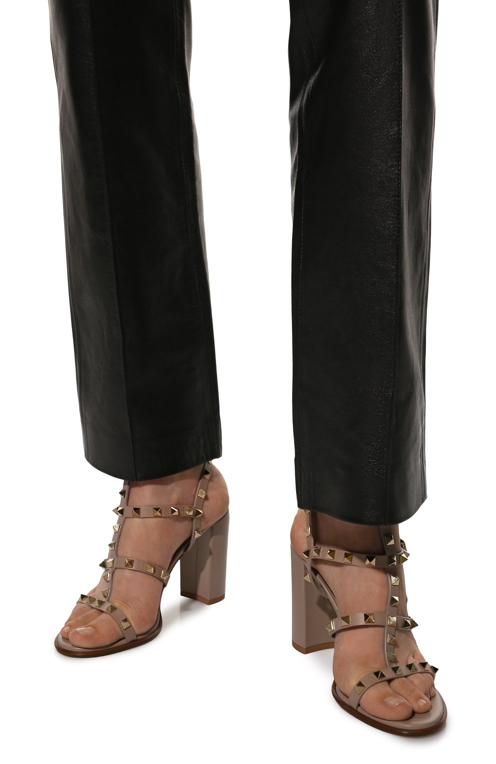 Кожаные босоножки rockstud VALENTINO, арт. VW2S0749/VBP, фото 3