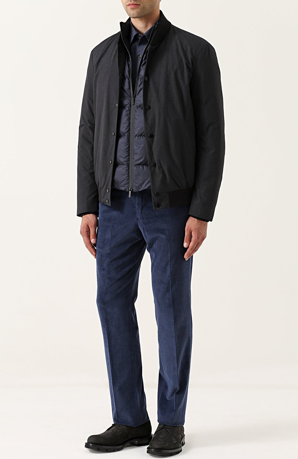 Бомбер на кнопках с пуховой подстежкой GIORGIO ARMANI, арт. ZSR52W/ZSW03, фото 2