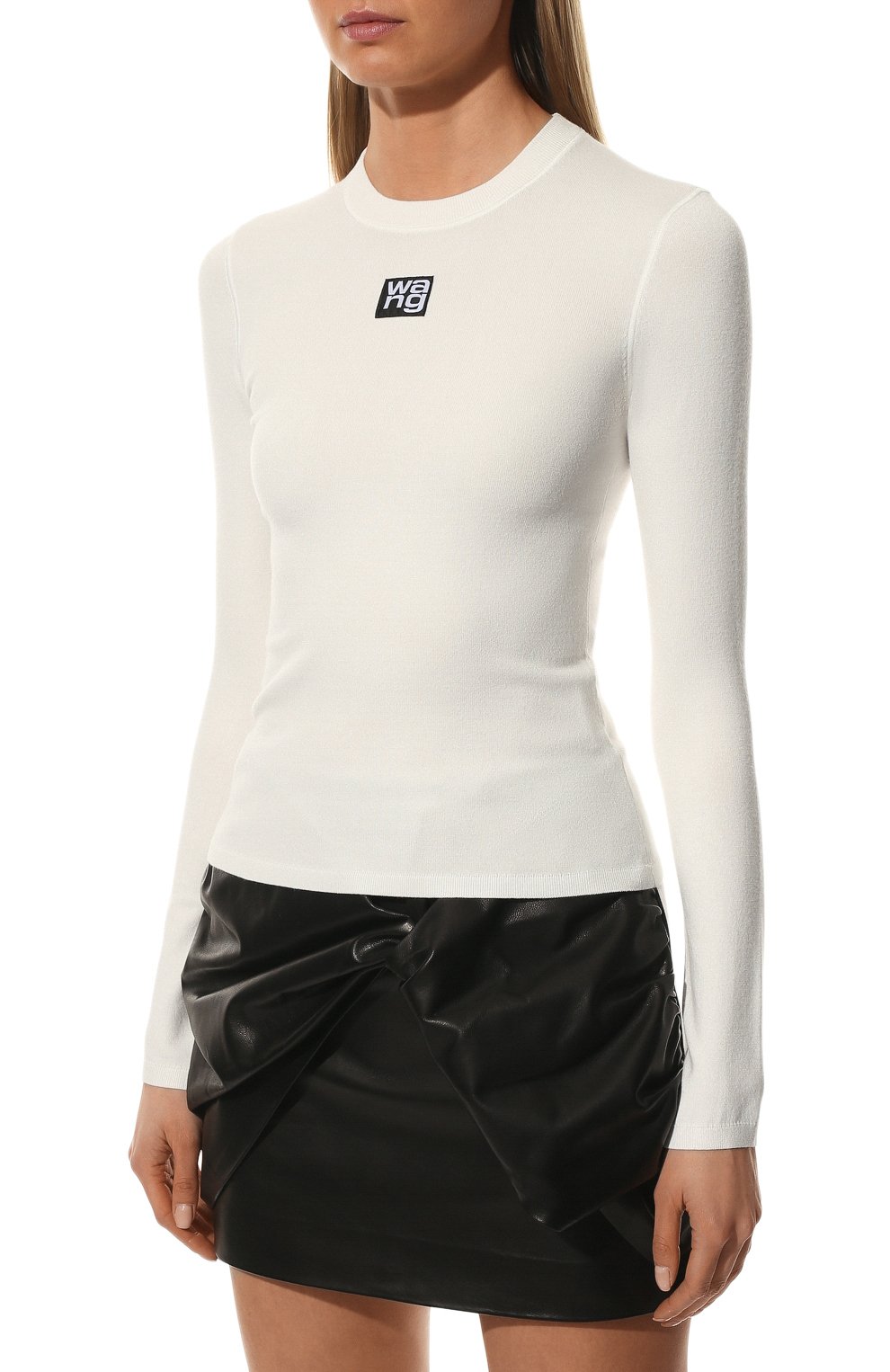 Пуловер ALEXANDERWANG.T кремового цвета по цене 37550 руб., арт. 4KC1221011, фото 3 Пуловер ALEXANDERWANG.T, арт. 4KC1221011, фото 3