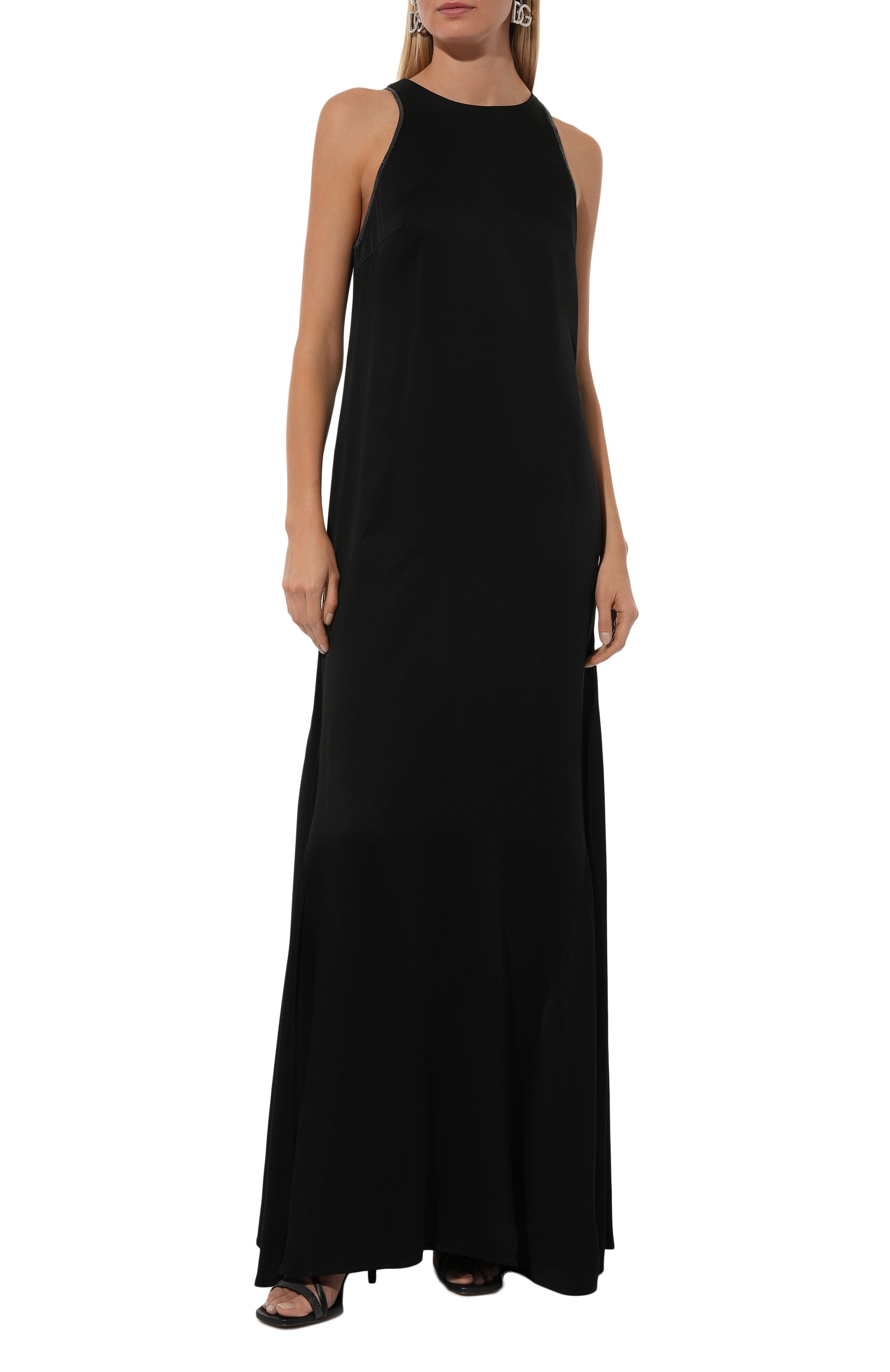 Бархатное платье BRUNELLO CUCINELLI черного цвета по цене 351500 руб., арт. M0H38A5190, фото 3 Бархатное платье BRUNELLO CUCINELLI, арт. M0H38A5190, фото 3