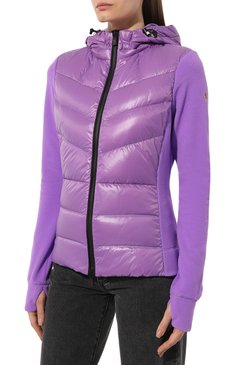 Женский утепленная толстовка MONCLER GRENOBLE сиреневого цвета, арт. 8G500-00-80093 | Фото 3 (Материал внешний: Синтетический материал; Длина (для топов): Стандартные; Рукава: Длинные; Женское Кросс-КТ: Кардиган-одежда; Стили: Спорт-шик)