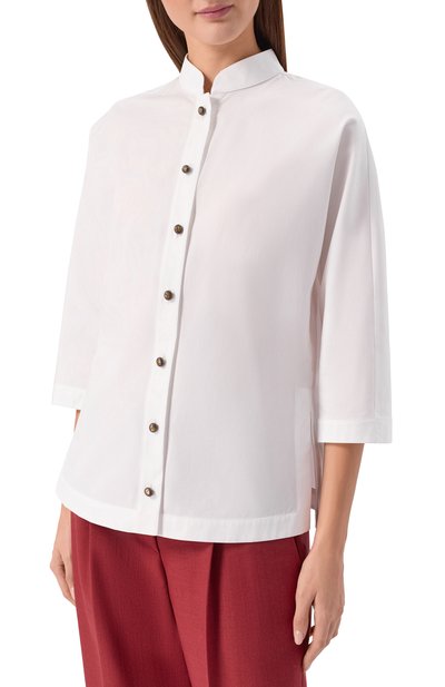 Хлопковая рубашка GIORGIO ARMANI белого цвета по цене 136500 руб., арт. GW003500/TE10360, фото 3 Хлопковая рубашка GIORGIO ARMANI, арт. GW003500/TE10360, фото 3