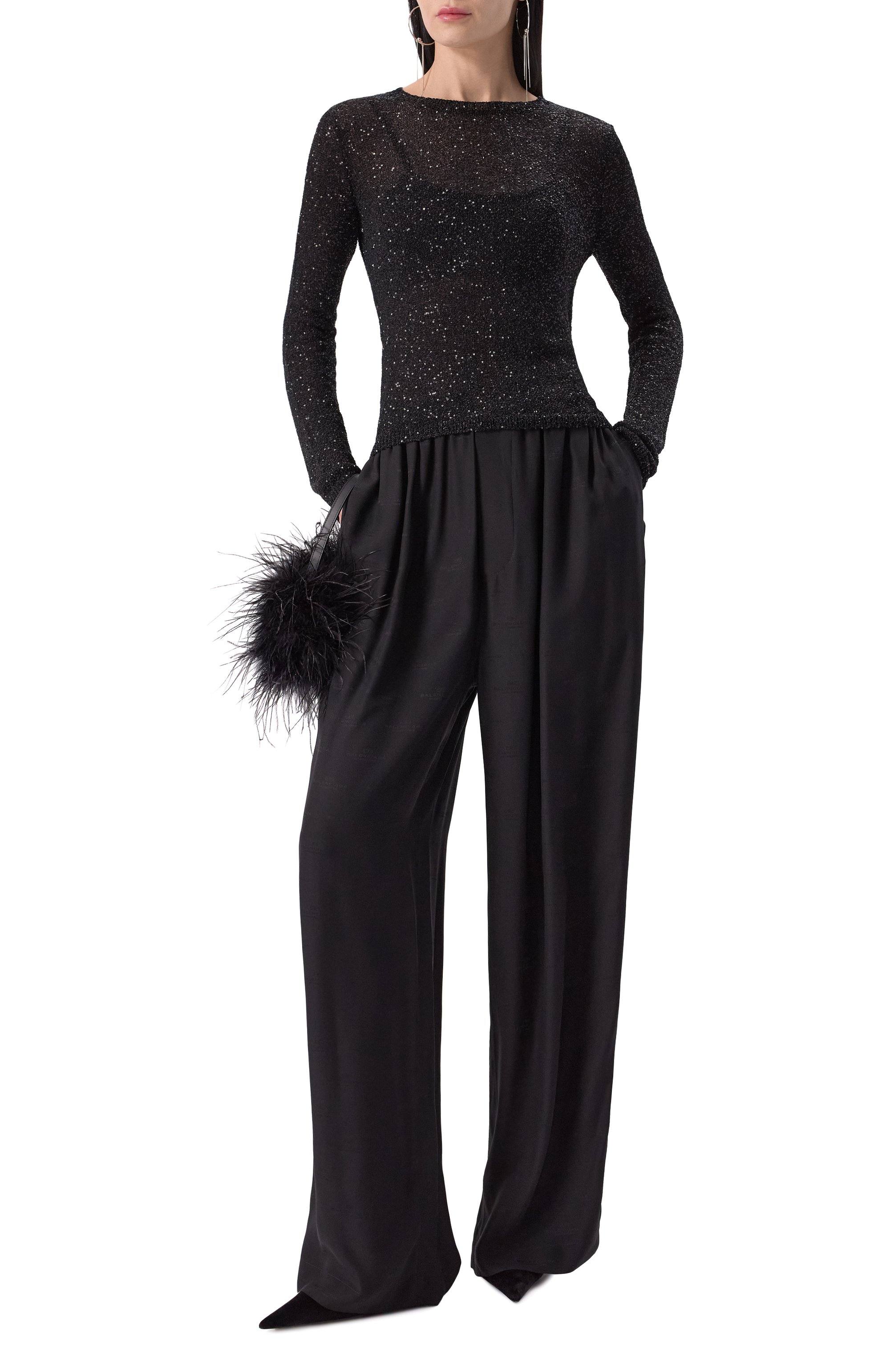 Шелковые брюки BALENCIAGA, арт. 814016/TRN07, фото 2