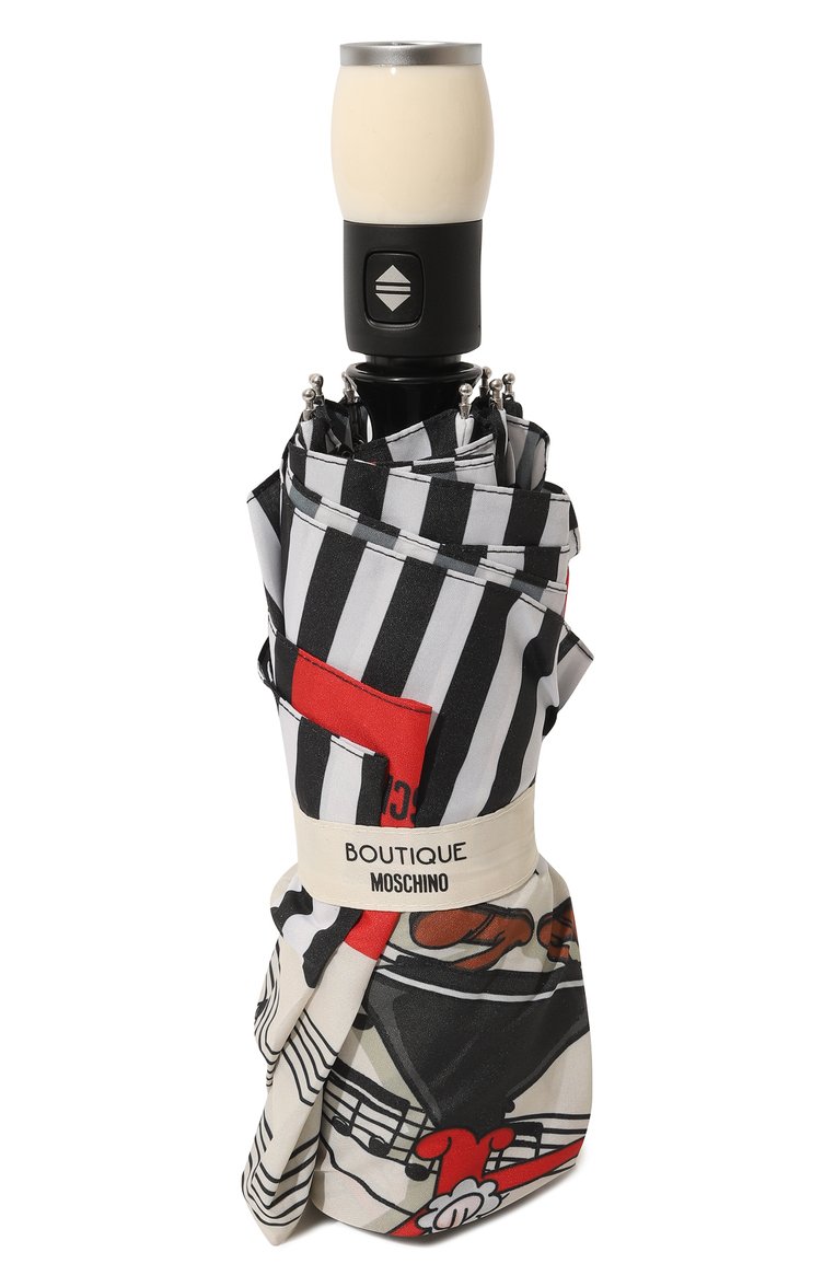 Женский складной зонт MOSCHINO кремового цвета, арт. 7991-0PENCL0SE | Фото 4 (Материал: Синтетический материал, Текстиль, Металл; Нос: Не проставлено)
