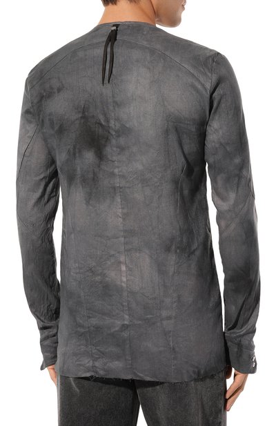 Льняная рубашка 139DEC темно-серого цвета по цене 25850 руб., арт. ST421-GR, фото 4 Льняная рубашка 139DEC, арт. ST421-GR, фото 4