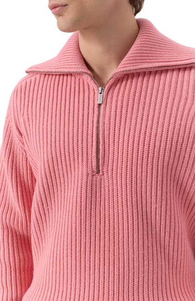 Шерстяной свитер DROLE DE MONSIEUR розового цвета по цене 61550 руб., арт. E-P0151-W0007-PK, фото 5 Шерстяной свитер DROLE DE MONSIEUR, арт. E-P0151-W0007-PK, фото 5