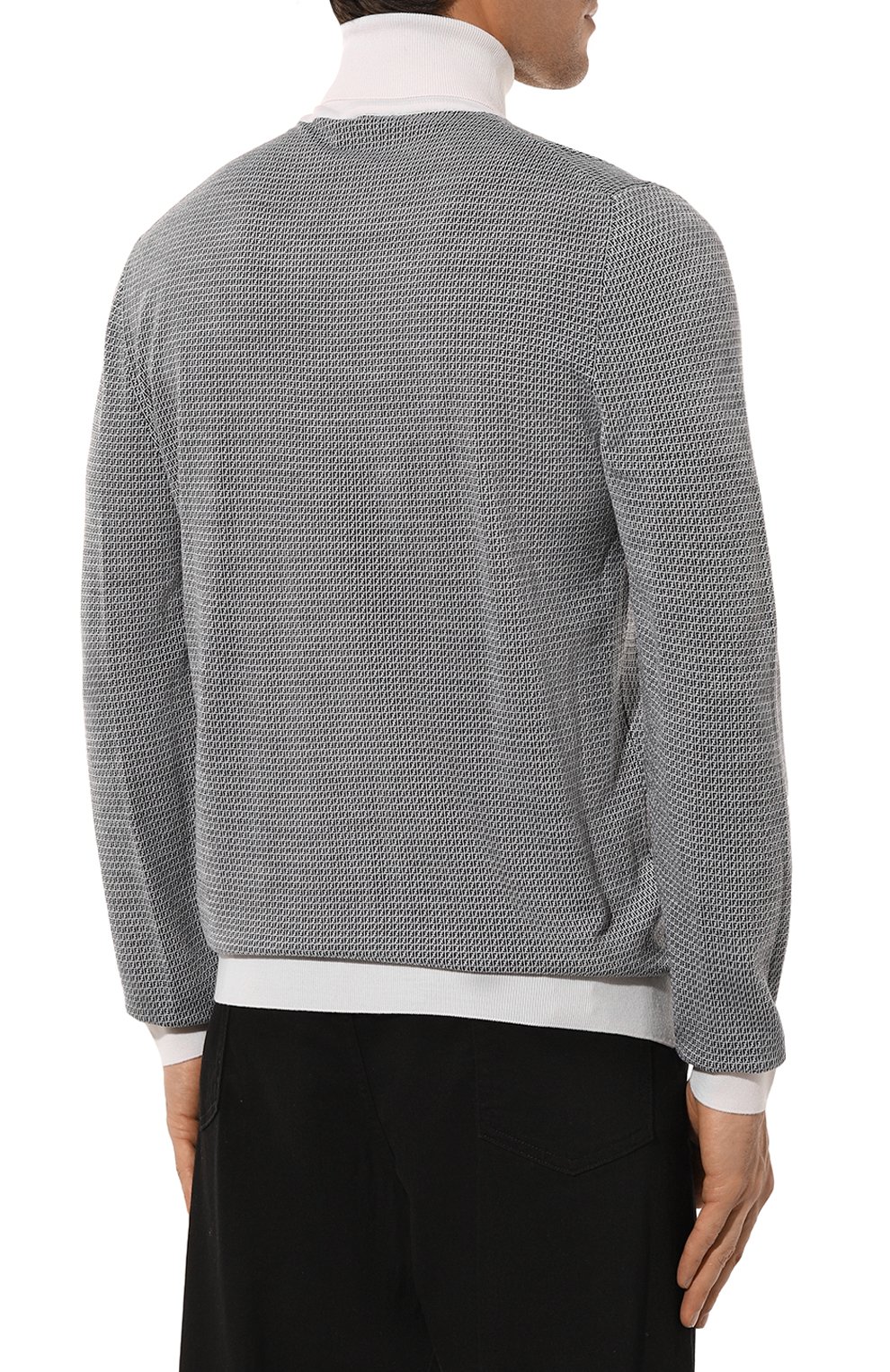 Шерстяная водолазка FENDI черно-белого цвета по цене 79150 руб., арт. FZY458/AH3C/F05WL, фото 4 Шерстяная водолазка FENDI, арт. FZY458/AH3C/F05WL, фото 4