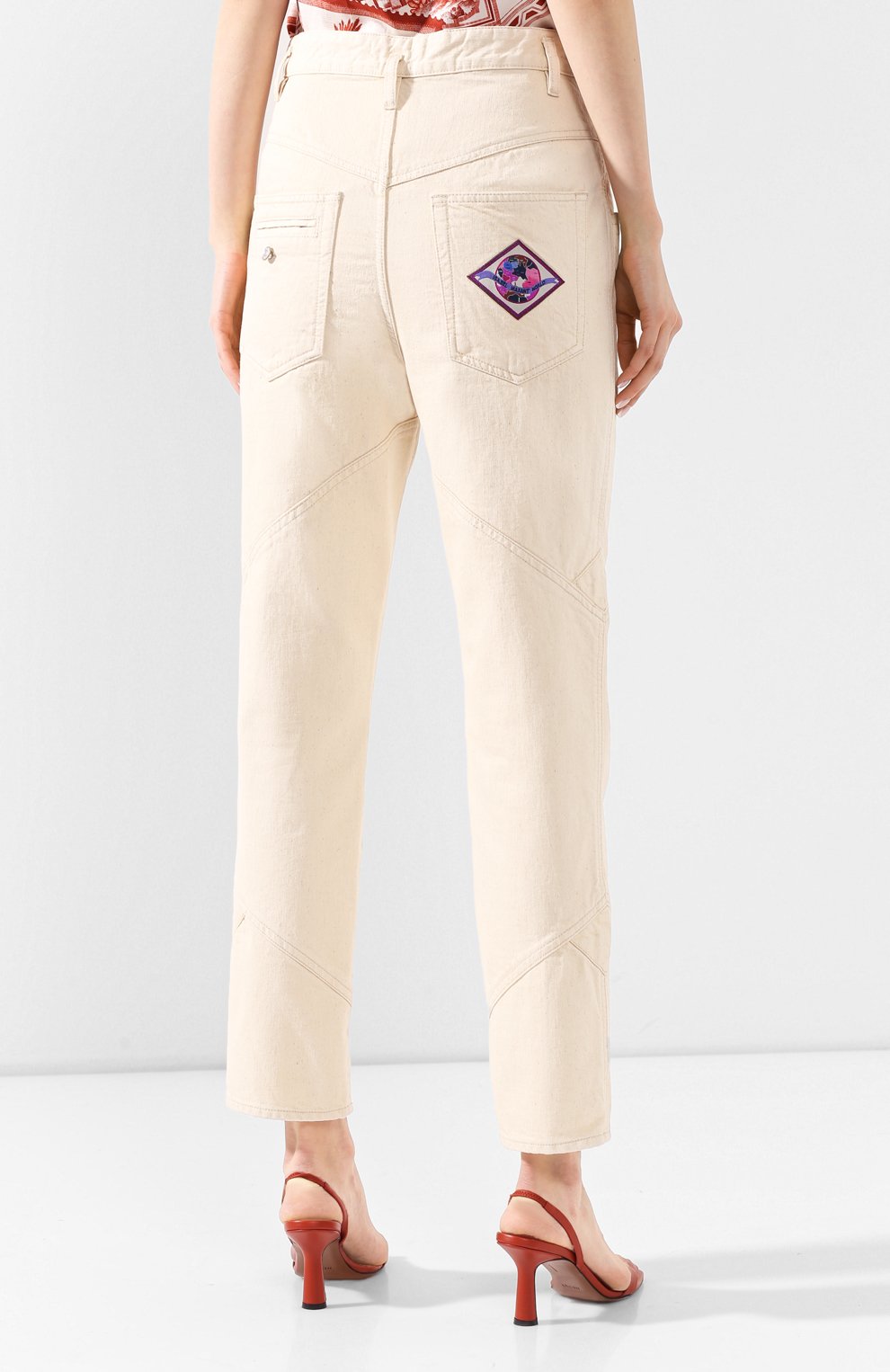 Джинсы ISABEL MARANT бежевого цвета по цене 49950 руб., арт. PA1648-20E010I/EL0ISA, фото 4 Джинсы ISABEL MARANT, арт. PA1648-20E010I/EL0ISA, фото 4