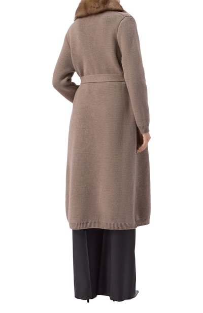 Кардиган из шерсти и кашемира с отделкой из соболя MANZONI24, арт. 25M1427-XZ, фото 4