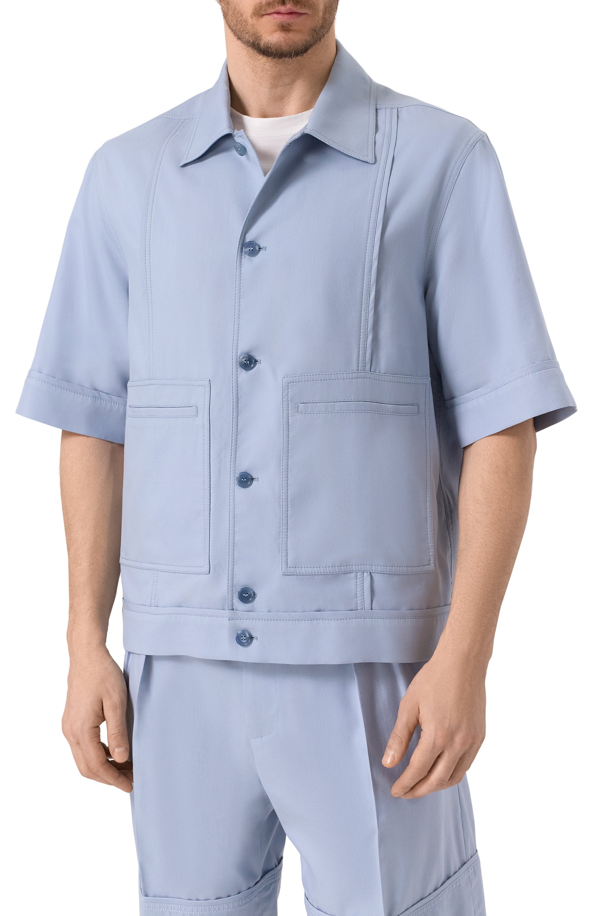 Рубашка из хлопка и шелка MVST, арт. 25E/X1P/0/G041/0207, фото 3