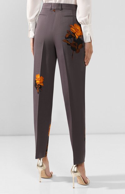 Шерстяные брюки DRIES VAN NOTEN серого цвета по цене 106000 руб., арт. 192-10933-8428, фото 4 Шерстяные брюки DRIES VAN NOTEN, арт. 192-10933-8428, фото 4