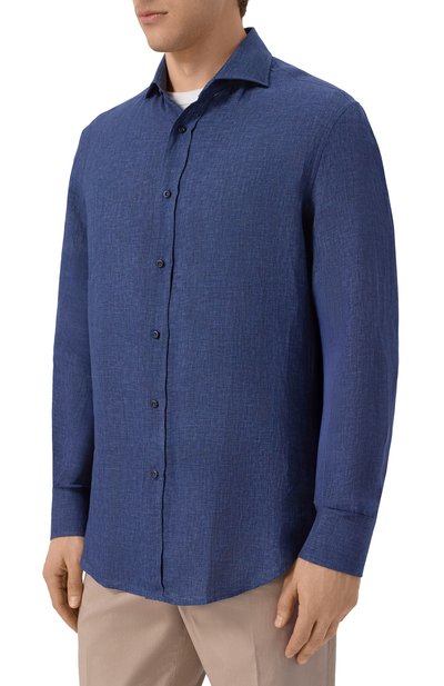 Льняная рубашка BRUNELLO CUCINELLI, арт. MF6300028, фото 3