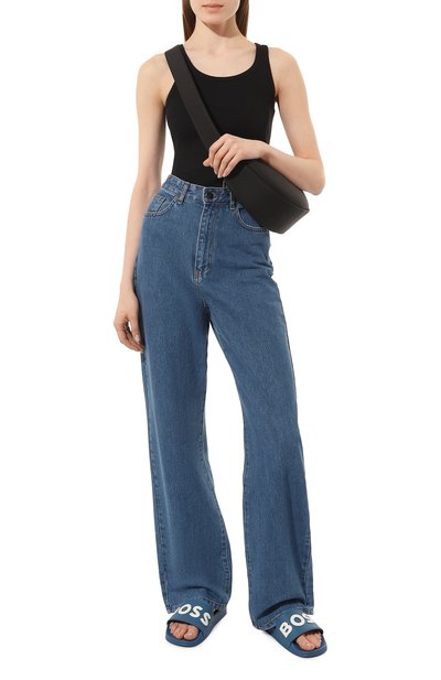 Шлепанцы BOSS голубого цвета по цене 6270 руб., арт. 50488941, фото 2 Шлепанцы BOSS, арт. 50488941, фото 2