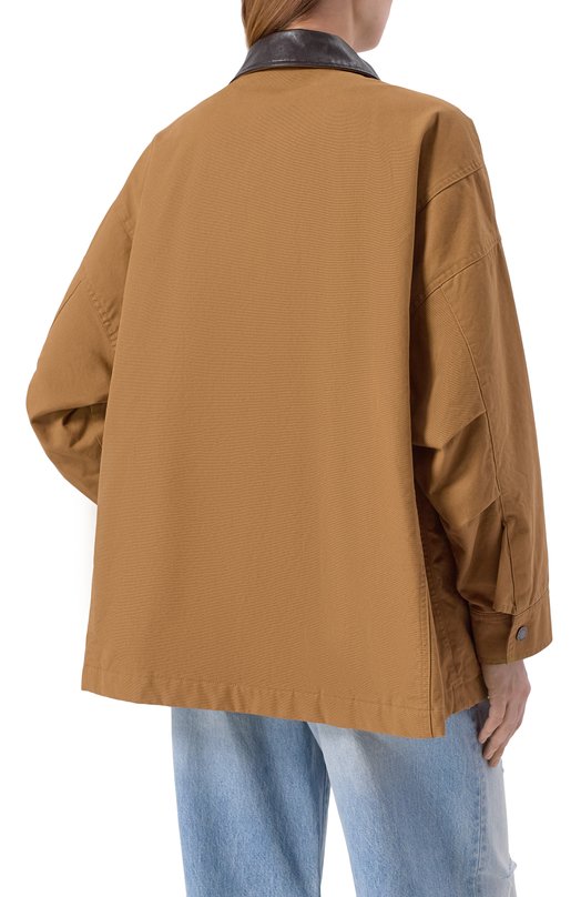 Хлопковая куртка Weekend Max Mara B0ZEN Бежевый  B0ZEN Фото 4