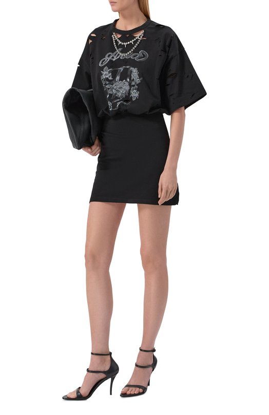 Хлопковое платье Area PF25AWDR0187FA01 Чёрный  PF25AWDR0187FA01 Фото 2