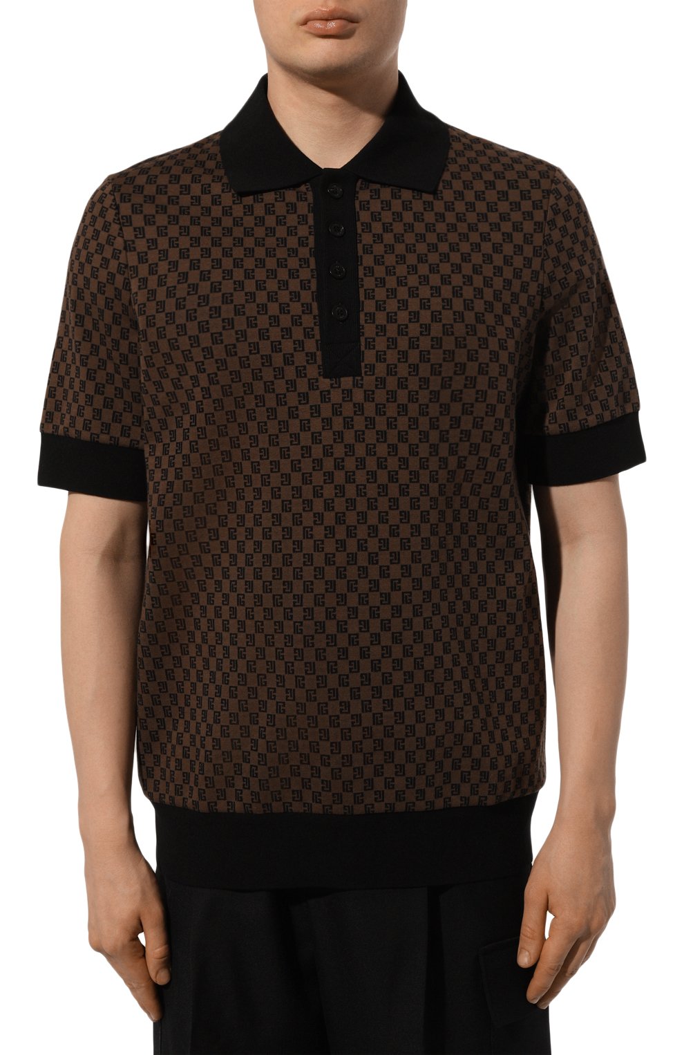 Хлопковое поло BALMAIN, арт. BH0GB070/JH18, фото 3