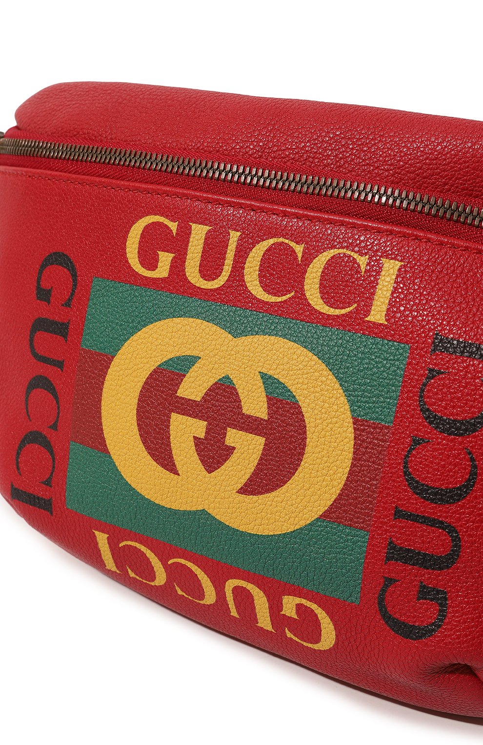 Кожаная поясная сумка GUCCI красного цвета по цене 141120 руб., арт. 530412 0GDCT, фото 3 Кожаная поясная сумка GUCCI, арт. 530412 0GDCT, фото 3