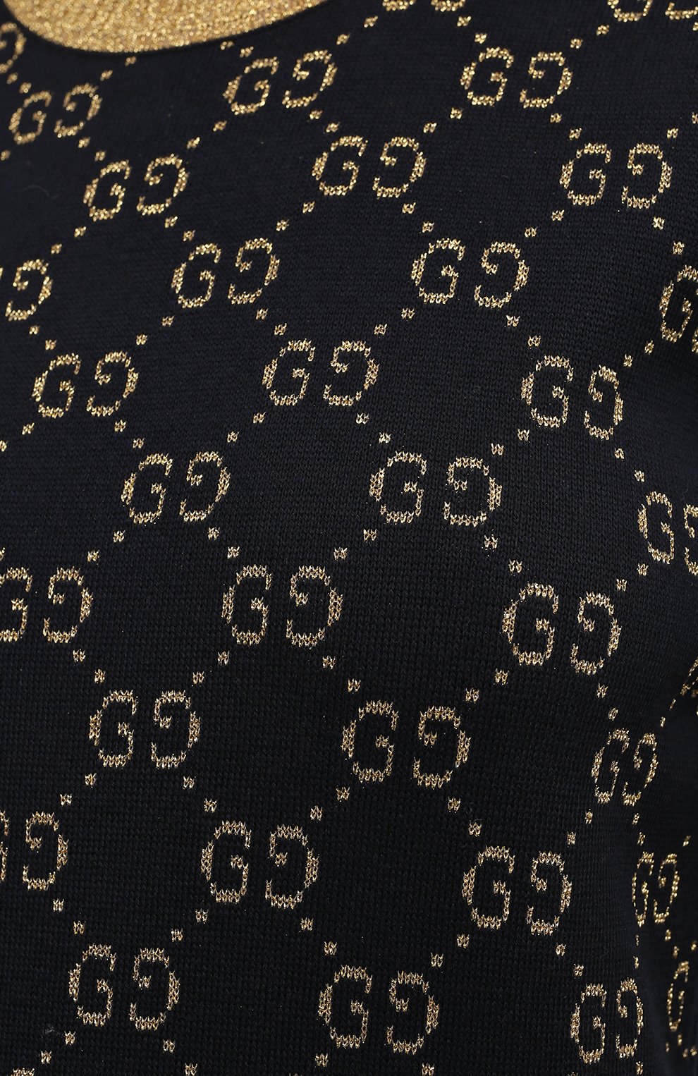 Хлопковый топ GUCCI синего цвета по цене 113760 руб., арт. 526759/X9W83, фото 5 Хлопковый топ GUCCI, арт. 526759/X9W83, фото 5