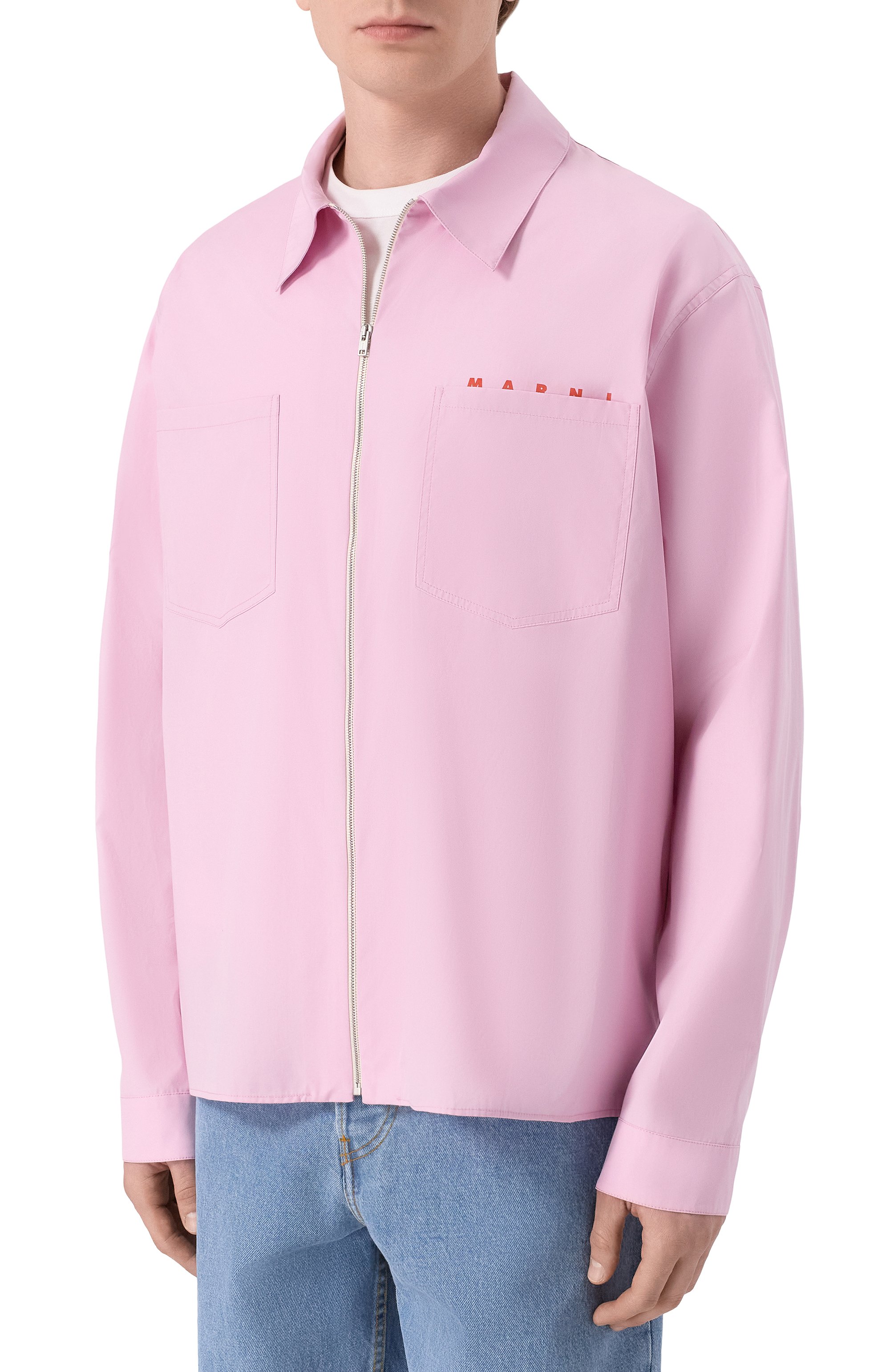 Хлопковая куртка-рубаш ка MARNI, арт. CUMU0297P0/USCT88, фото 3