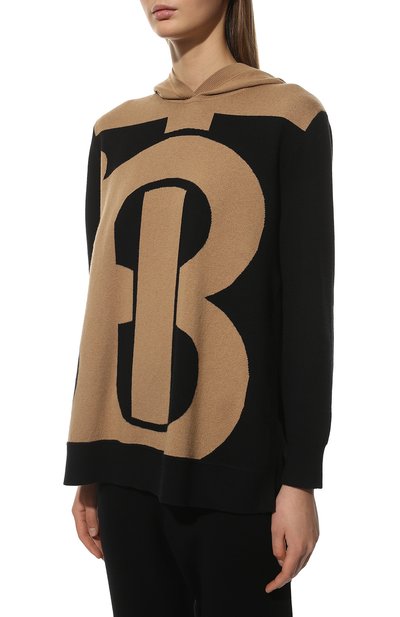 Худи из кашемира и хлопка BURBERRY бежевого цвета по цене 109500 руб., арт. 8052734, фото 3 Худи из кашемира и хлопка BURBERRY, арт. 8052734, фото 3
