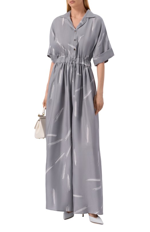 Шелковое платье Kiton D53318K0999G01 Серый  D53318K0999G01 Фото 2