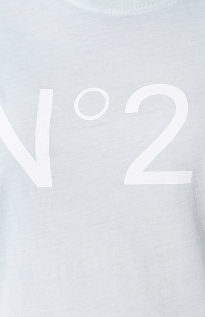 Хлопковая футболка N21 голубого цвета по цене 21250 руб., арт. 19I N2M0/F041/4203, фото 5 Хлопковая футболка N21, арт. 19I N2M0/F041/4203, фото 5