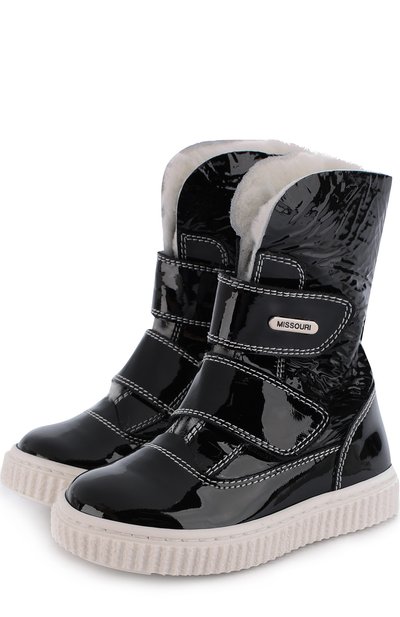 Лаковые сапоги с застежками велькро и внутренней меховой отделкой MISSOURI, арт. 2954Z/18-26, фото 1