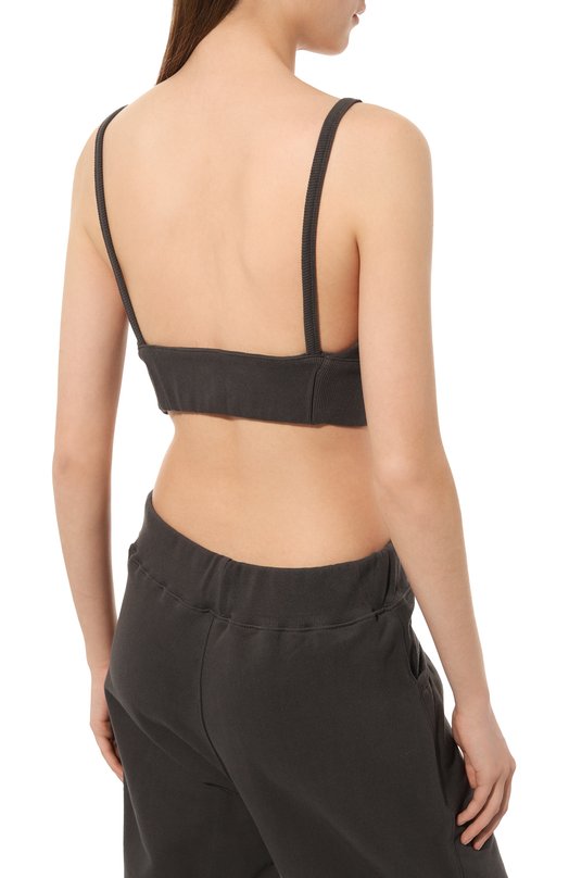 Хлопковый бра-топ Drae Серый, фото 4