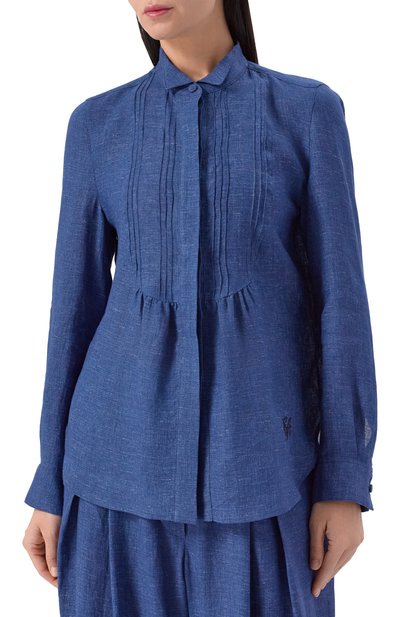 Рубашка изо льна и вискозы EMPORIO ARMANI, арт. EW003736/TE10381, фото 3