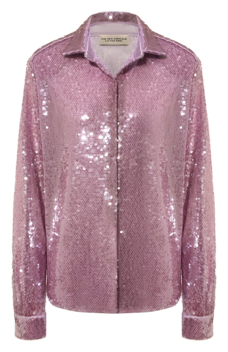 Блузка с отделкой пайетками THE NEW ARRIVALS ILKYAZ OZEL, арт. C0LETTE SHIRT IN TR0PICAL VI0LET, фото 1