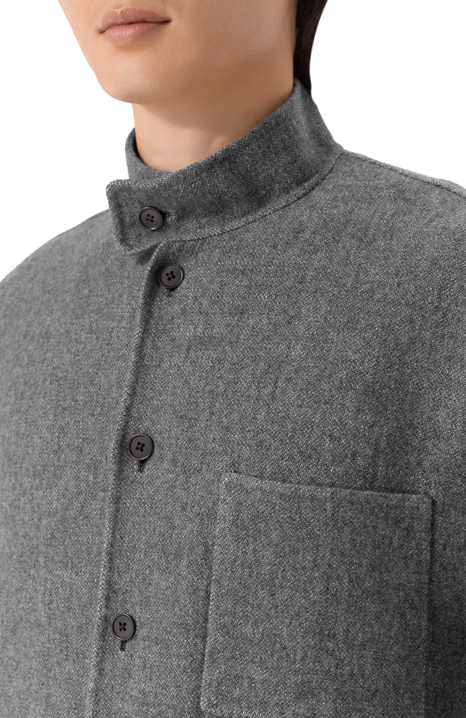 Куртка-рубашка из шелка и кашемира GIORGIO ARMANI, арт. GM004453/TE23830, фото 5