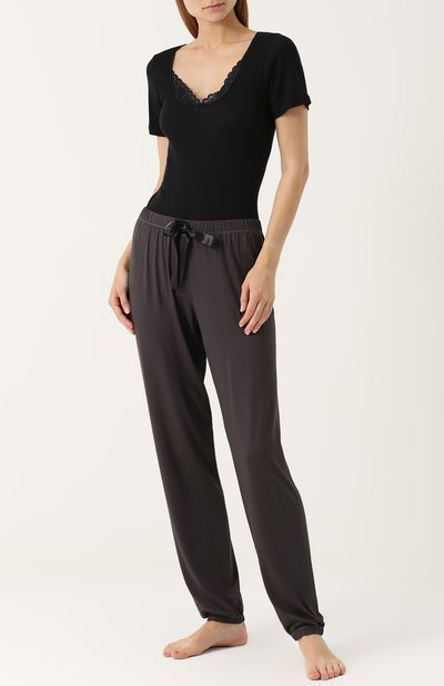 Облегающая футболка с кружевной отделкой MEY, арт. 66810, фото 2