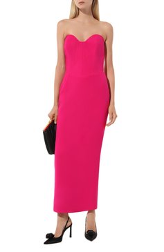 Женское платье THE NEW ARRIVALS ILKYAZ OZEL фуксия цвета, арт. NA01LN0260F | Фото 2 (Материал внешний: Синтетический материал; Материал сплава: Проставлено; Драгоценные камни: Проставлено; Длина Ж (юбки, платья, шорты): Миди; Женское Кросс-КТ: Платье-одежда, платье-футляр; Случай: Коктейльный; Стили: Гламурный; Рукава: Без рукавов)