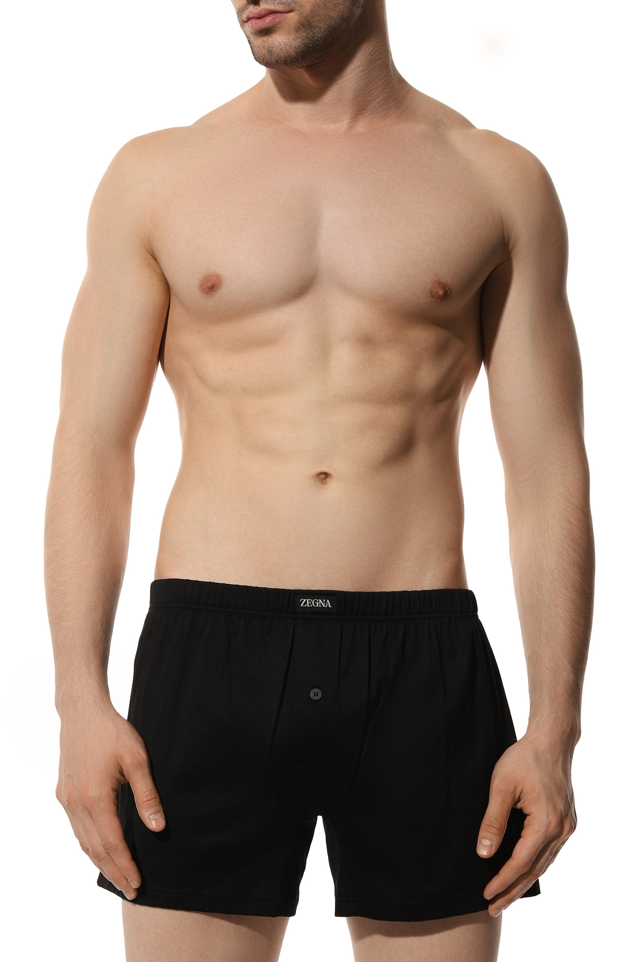 Хлопковые боксеры ZEGNA черного цвета по цене 9820 руб., арт. N2LC7/011, фото 2 Хлопковые боксеры ZEGNA, арт. N2LC7/011, фото 2