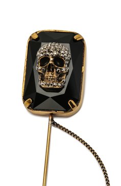 Мужская брошь ALEXANDER MCQUEEN черного цвета, арт. 573703/I94VT | Фото 3 (Материал: Металл; Статус проверки: Проверена категория; Региональные ограничения белый список (Axapta Mercury): Не проставлено; Нос: Не проставлено)