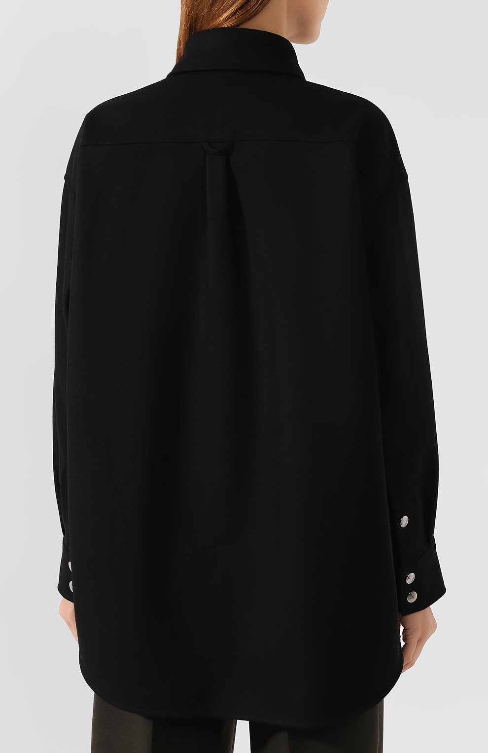Рубашка из смеси шерсти и кашемира ACNE STUDIOS черного цвета по цене 31600 руб., арт. AC0138, фото 4 Рубашка из смеси шерсти и кашемира ACNE STUDIOS, арт. AC0138, фото 4