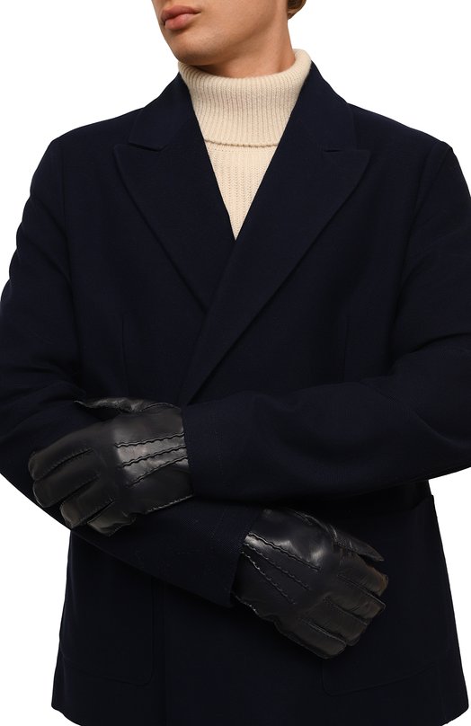 Кожаные перчатки Corneliani 94Q301-9420599 Синий  94Q301-9420599 Фото 2